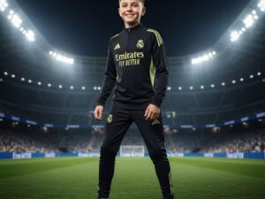 Sudadera Real Madrid Negra (Niño)